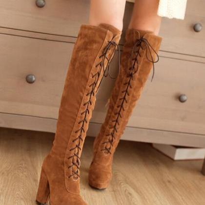 Fashion Female Boots, Waterproof With Thick With..