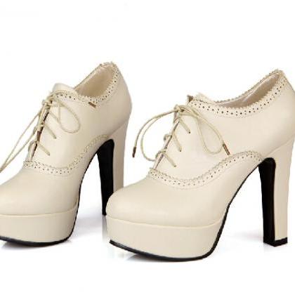 Sweet Lace-up High Heels, Lace-up High Heels For..