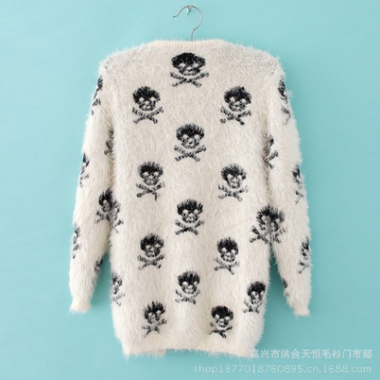 2014 Winter Sweater Womens Korean Mohair Skull..
