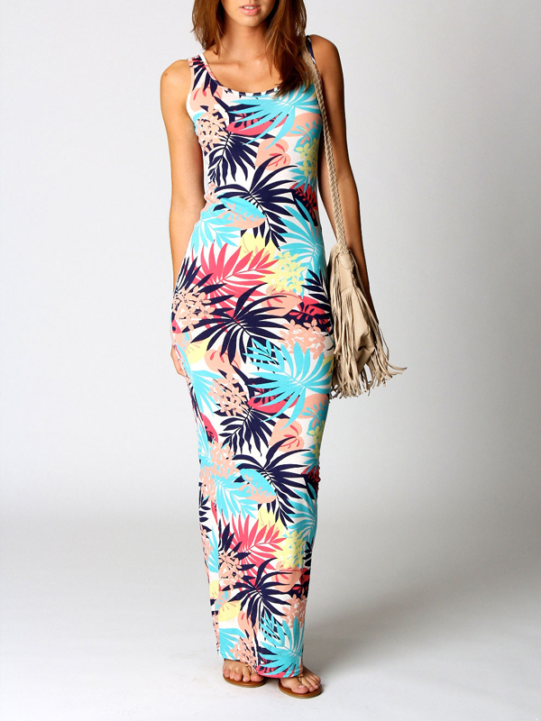 New Fashion Short Womens Print Dress For Tropical Parties