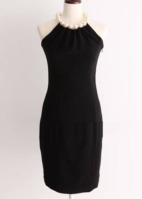 princess polly baby blue dress Miss Circle Women Rachael Black Velvet Pearl Embellished Gown main image 0