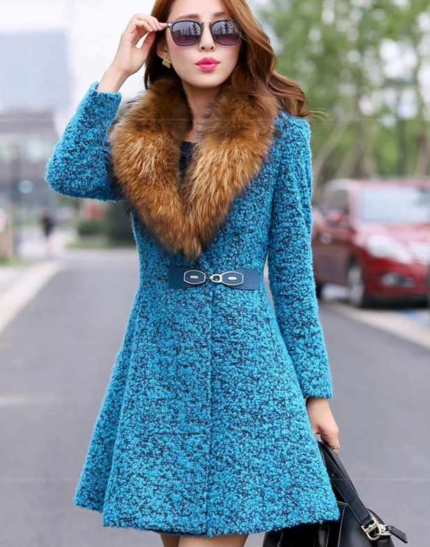 2014 On The Coat Long Women's Clothing Woolen Cloth Europe Female Single Breasted Coat